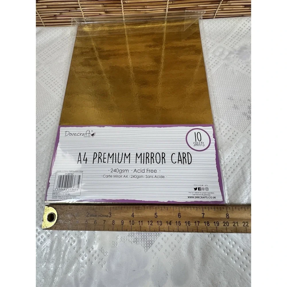 50 Sheets A4 Premium Mirror Card -gold 240 Gms /acid Free‎ Shimmers
